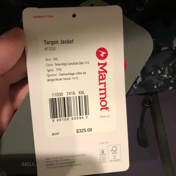 Marmot Men’s Targon Ski Jacket - NWT size 2XL - Picture 5 of 6